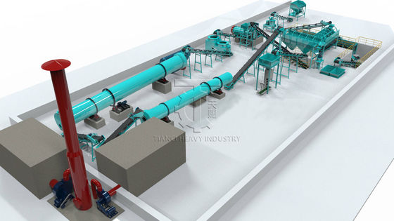 1-20 T/H محطة حبات القشرة للسماد خط إنتاج الأسمدة العضوية